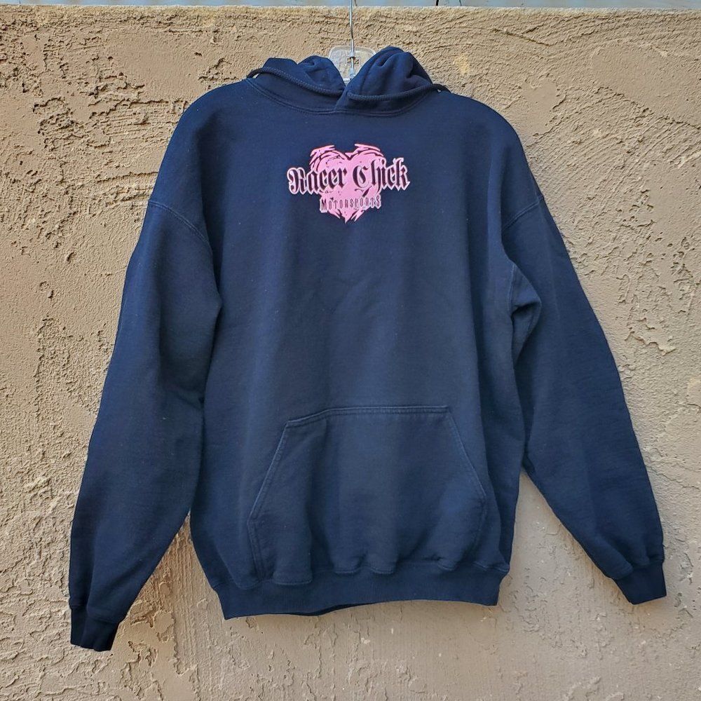 Racer Chick Motorsports black hooded sweatshirt